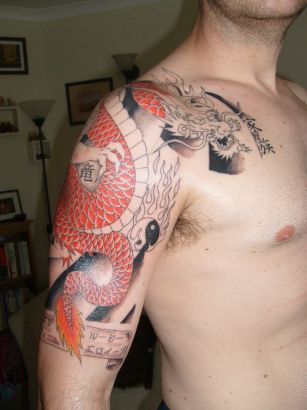 Dragon Tats On Shoulder